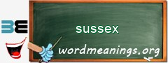 WordMeaning blackboard for sussex